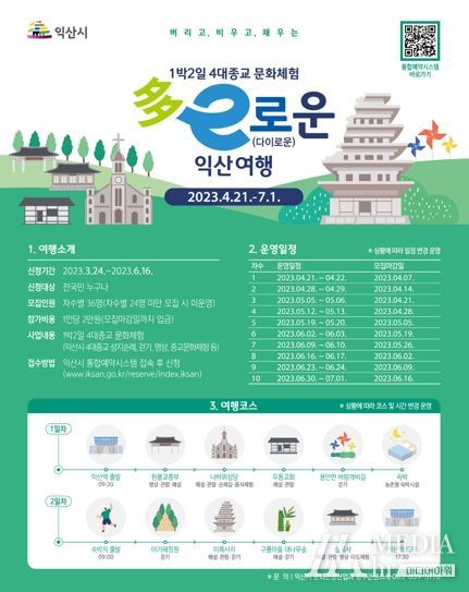 4대종교 다이로운 익산여행, 치유순례관광 메카로 '급부상'