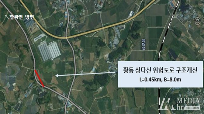 익산시, 황등면 상다선 위험도로 구조개선 추진