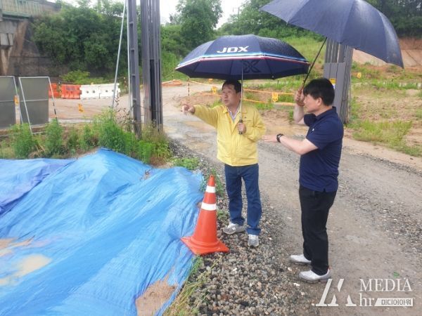 이재영 증평군수, 수해예방 산업현장 점검