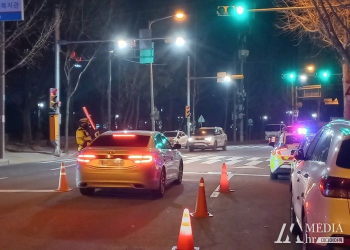 김해시·중부경찰서 체납·음주차량 야간 합동단속