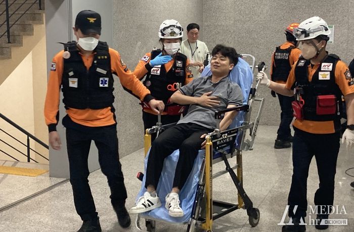 계룡시, 승강기 사고대응 합동훈련 실시