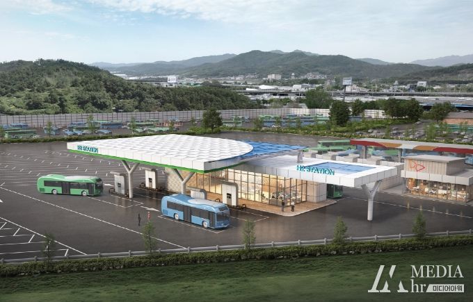 대화버스공영차고지 수소충전소 조감도